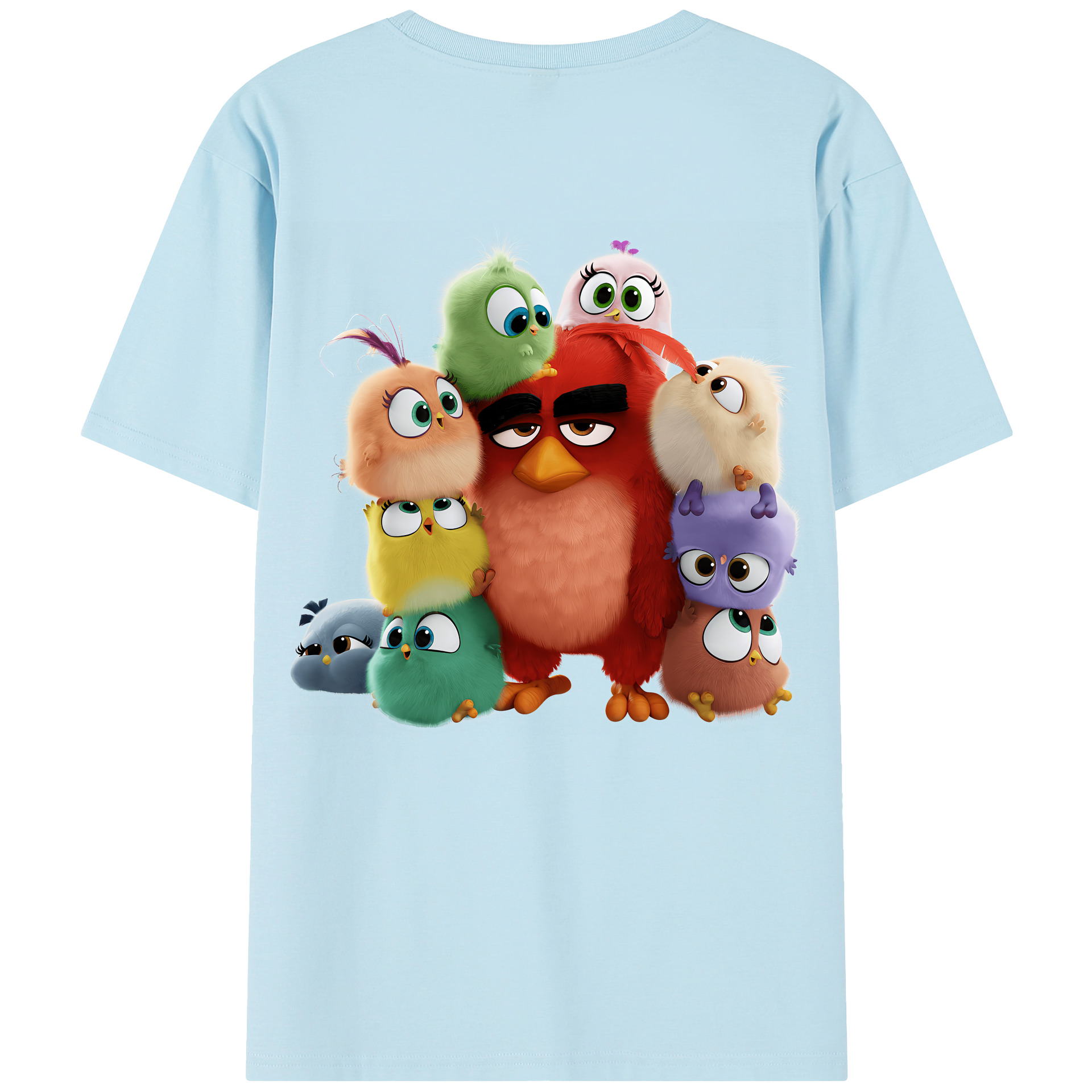 （画像用） Angry Birds アングリーバード 綿100％半袖Tシャツ（背面プリント）